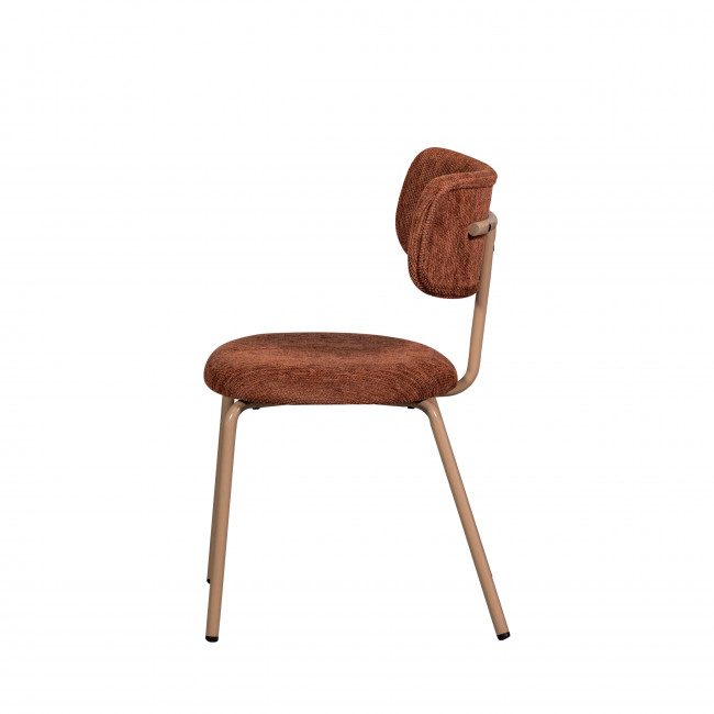 Travis - Lot de 2 chaises en tissu et pieds beiges