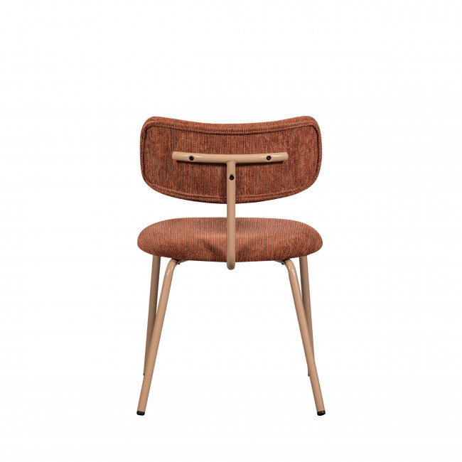 Travis - Lot de 2 chaises en tissu et pieds beiges