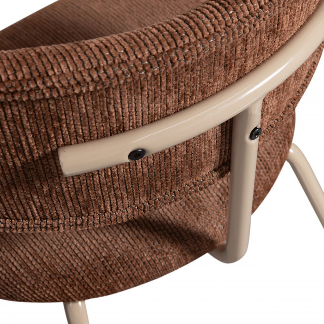 Travis - Lot de 2 chaises en tissu et pieds beiges