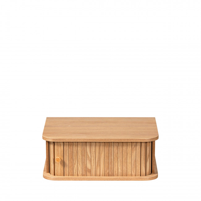 Jena - Table de chevet suspendue 1 porte coulissante en bois