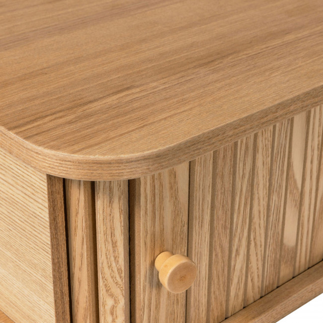 Jena - Table de chevet suspendue 1 porte coulissante en bois