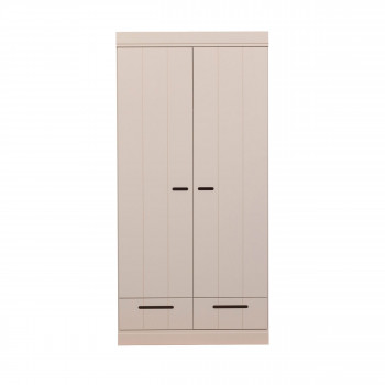 Connect - Armoire en pin 2 portes 2 tiroirs