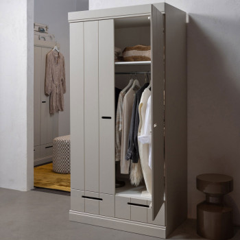 Connect - Armoire en pin 2 portes 2 tiroirs