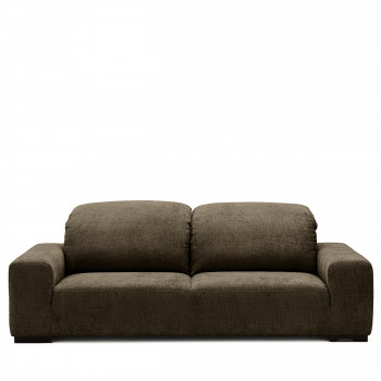 Sam - Canapé 3 places avec têtières réglables en tissu chenille