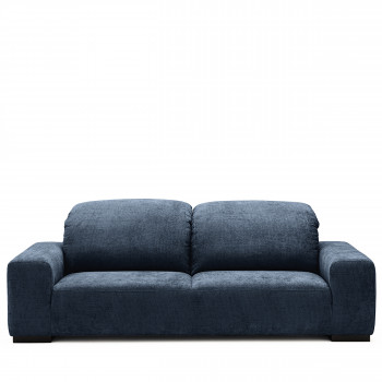 Sam - Canapé 3 places avec têtières réglables en tissu chenille