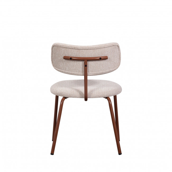 Travis - Lot de 2 chaises en tissu et pieds marron