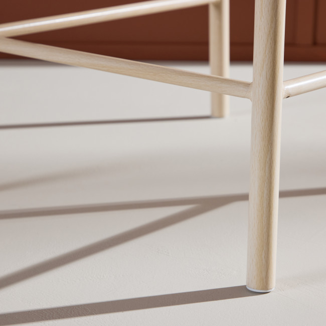 Polly - Tabouret de bar en résine tressée et métal H66.5cm