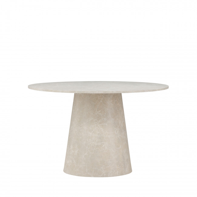 Lanzo - Table à manger 4 personnes ronde effet marbre