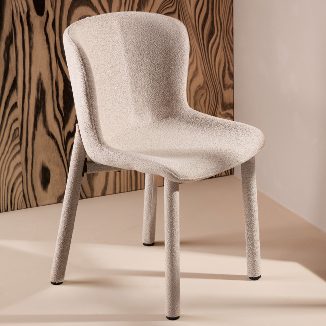 Astoria - Lot de 2 chaises en tissu bouclette