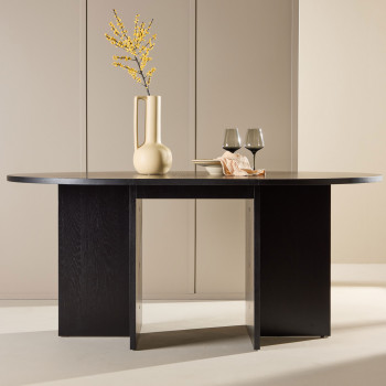 Strada - Table à manger extensible 6 à 8 personnes en bois 120-170x120cm