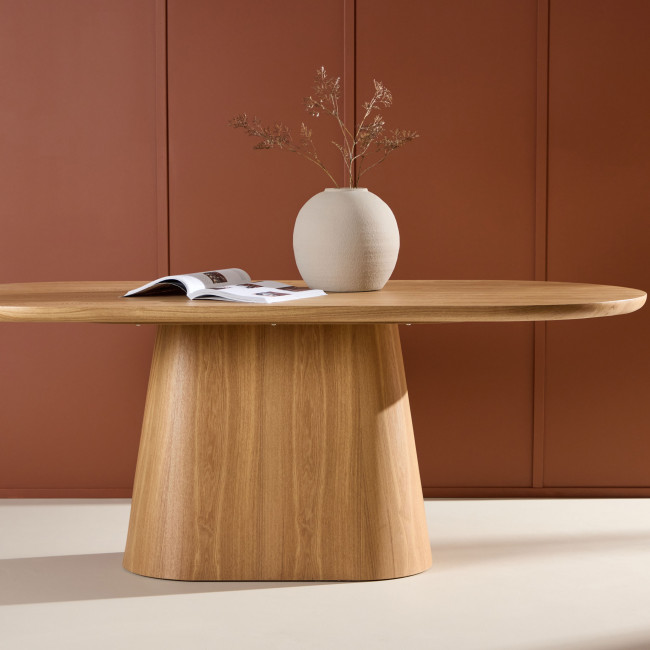 Stjarno - Table à manger 8 personnes ovale en bois