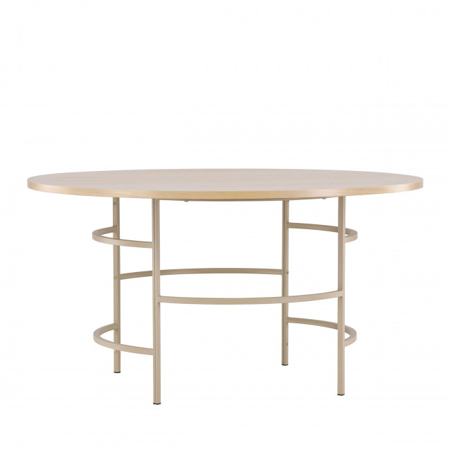 Copenhagen - Table à manger 6 personnes ronde en bois et métal