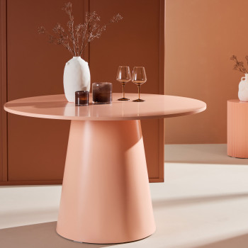 Lanzo - Table à manger 4 personnes ronde en bois