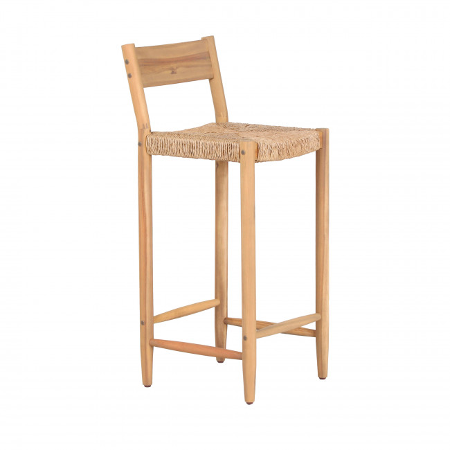 Woody - Lot de 2 tabourets de bar intérieur/extérieur en bois H76cm
