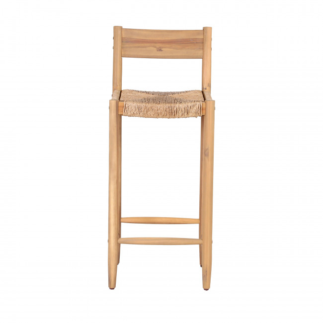 Woody - Lot de 2 tabourets de bar intérieur/extérieur en bois H76cm