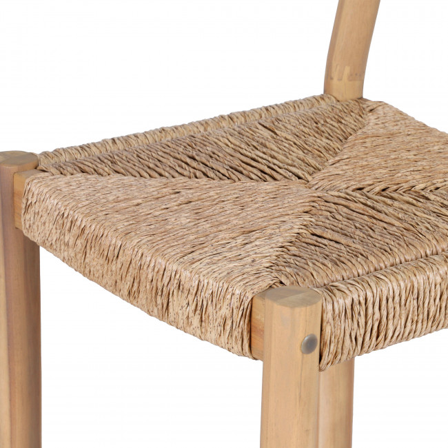 Woody - Lot de 2 tabourets de bar intérieur/extérieur en bois H76cm