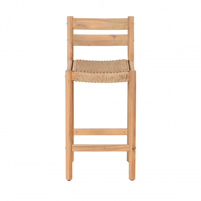 Ligno - Lot de 2 tabourets de bar intérieur/extérieur en bois H65cm