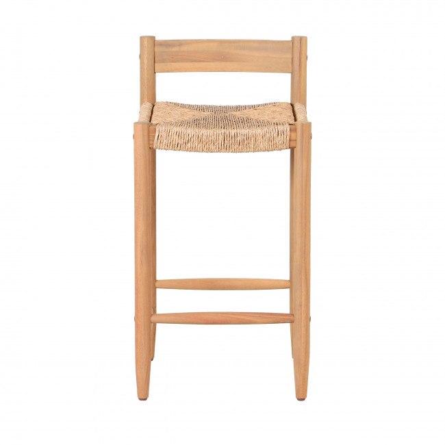 Tanno - Lot de 2 tabourets de bar intérieur/extérieur en bois H66cm