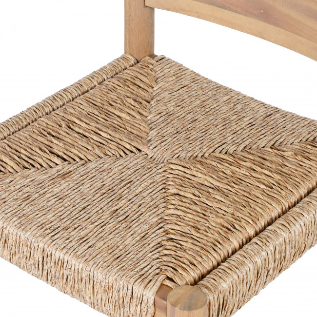 Tanno - Lot de 2 tabourets de bar intérieur/extérieur en bois H66cm