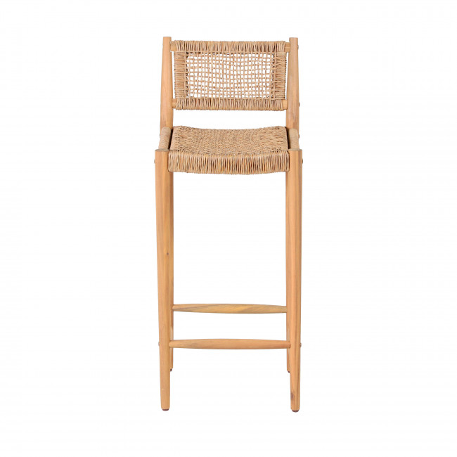 Nuri - Lot de 2 tabourets de bar intérieur/extérieur en bois H76cm