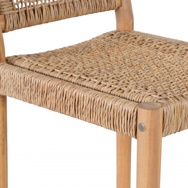 Nuri - Lot de 2 tabourets de bar intérieur/extérieur en bois H76cm