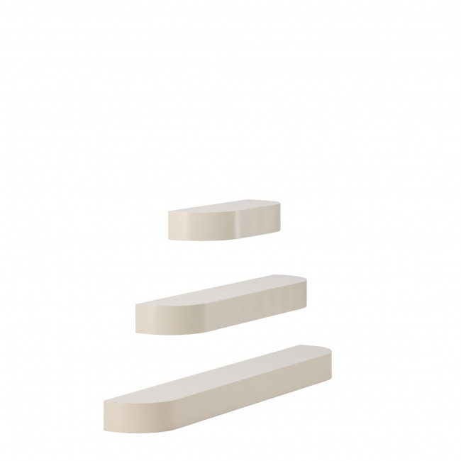 Glow - Lot de 3 étagères aux bords arrondis en bois