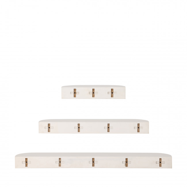 Glow - Lot de 3 étagères aux bords arrondis en bois