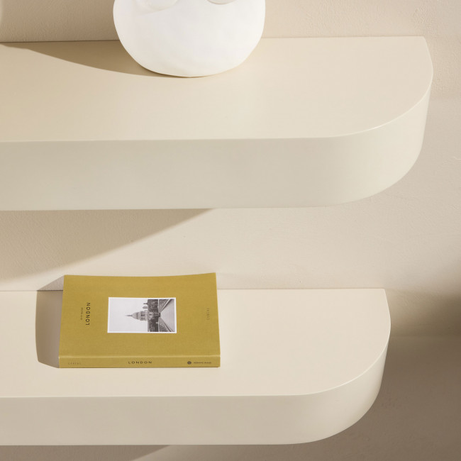 Glow - Lot de 3 étagères aux bords arrondis en bois