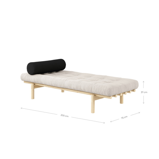 Next Daybed – Méridienne en bois naturel et tissu
