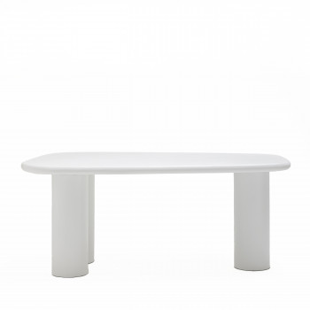 Rhodes - Table à manger organique 6 personnes en fibre de ciment