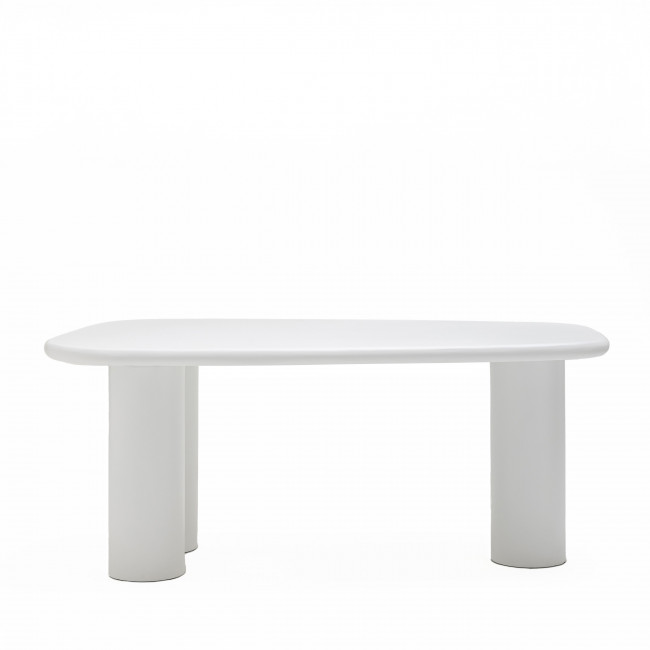 Rhodes - Table à manger organique 6 personnes en fibre de ciment