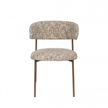 Claes - Lot de 2 chaises en tissu et métal