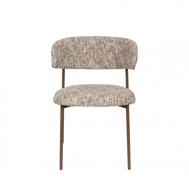 Claes - Lot de 2 chaises en tissu et métal