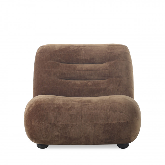 Wyatt - Fauteuil en velours et bois