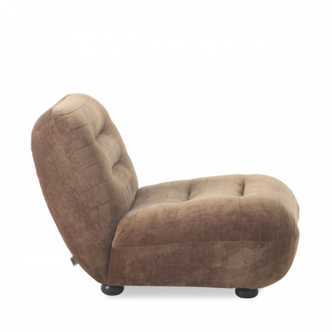Wyatt - Fauteuil en velours et bois