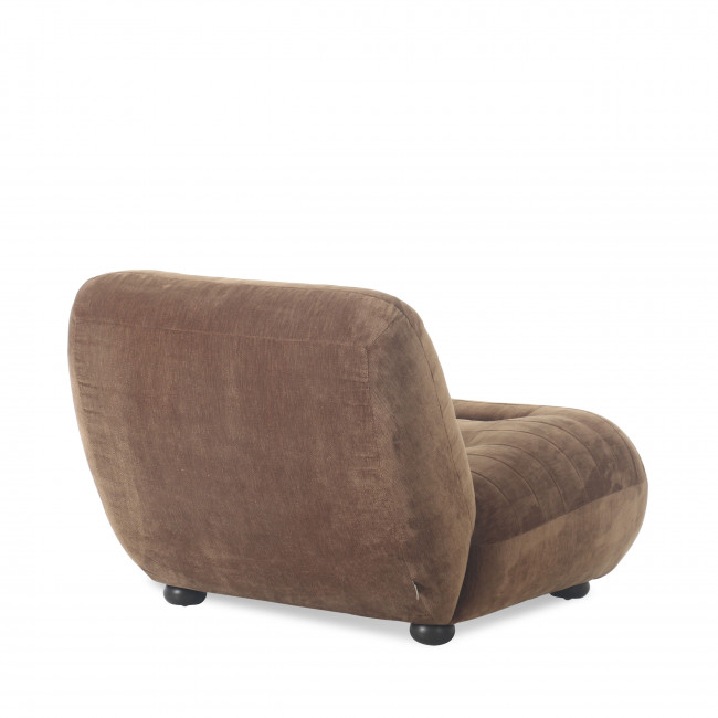 Wyatt - Fauteuil en velours et bois