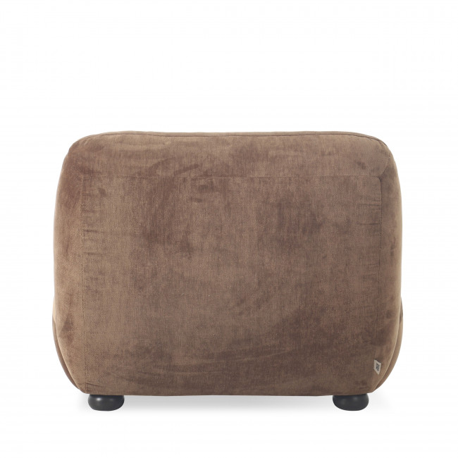 Wyatt - Fauteuil en velours et bois