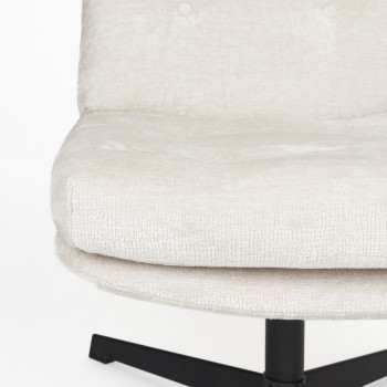 Kal - Fauteuil en velours et métal