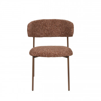 Claes - Lot de 2 chaises en tissu et métal