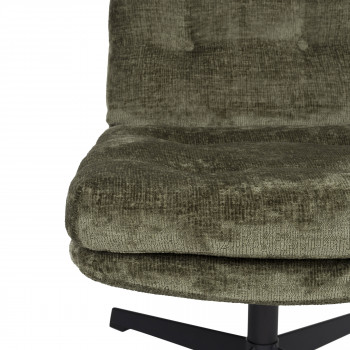 Kal - Fauteuil en velours et métal