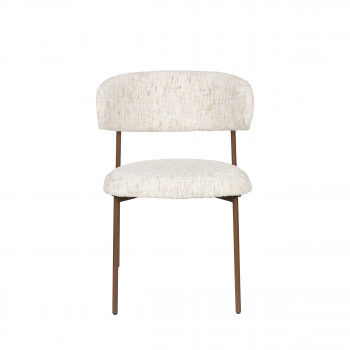 Claes - Lot de 2 chaises en tissu et métal