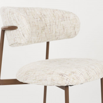 Claes - Lot de 2 chaises en tissu et métal