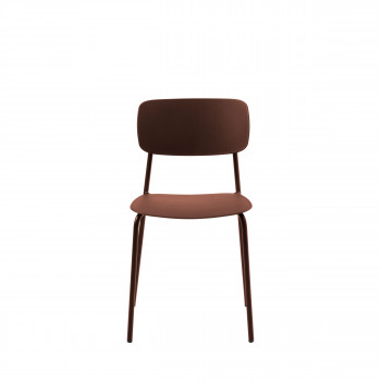 Elin - Lot de 4 chaises en plastique et métal