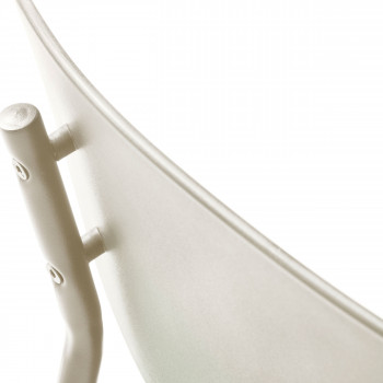 Elin - Lot de 4 chaises en plastique et métal