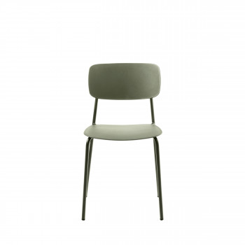 Elin - Lot de 4 chaises en plastique et métal