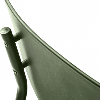 Elin - Lot de 4 chaises en plastique et métal