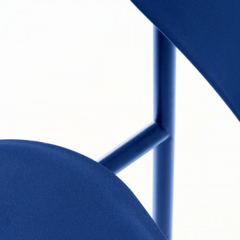 Elin - Lot de 4 chaises en plastique et métal
