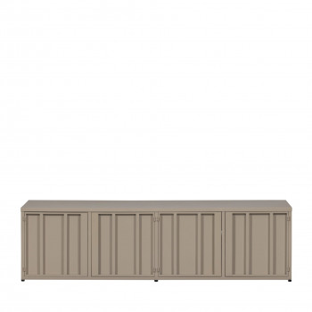 Level - Meuble TV 4 portes en métal L160cm