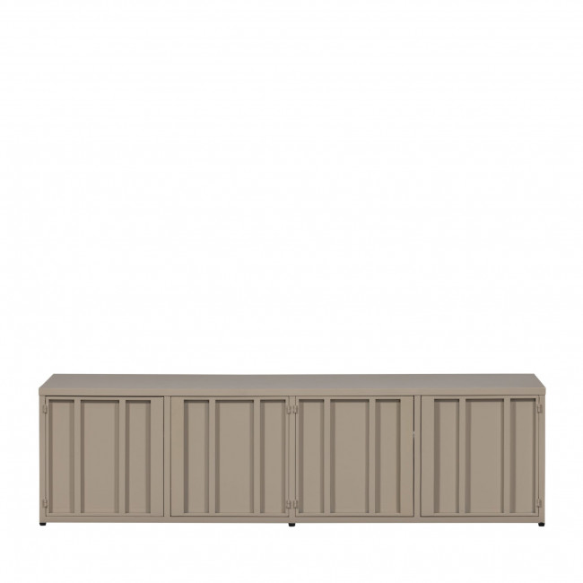 Level - Meuble TV 4 portes en métal L160cm