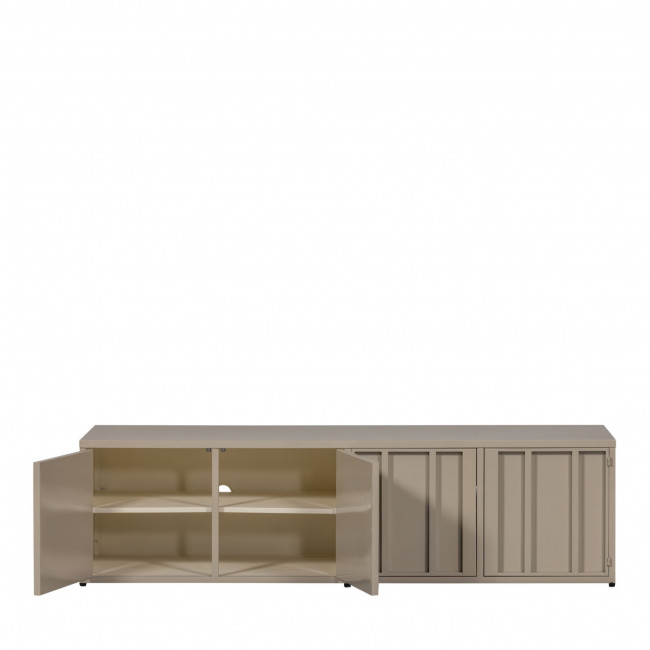 Level - Meuble TV 4 portes en métal L160cm